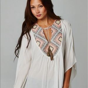 White embroidered tunic (Size Small)